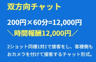 アリュール横浜店の双方向チャットの報酬
